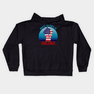 White Silence is Violence Kids Hoodie